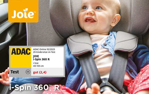 Dreh dich, Baby! Mit dem Kindersitz Joie i-Spin 360 R sicher ab Geburt Auto fahren