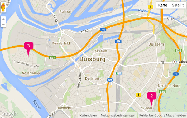 Adressen in Duisburg