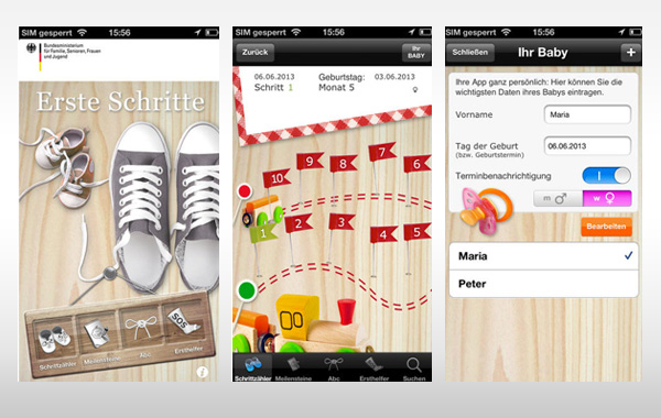 Erste Schritte App vom Bundesministerium f&#252;r Familie